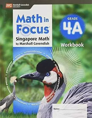 Math In Focus: Singapore Math Grade 4A Workbook 9781328881113 132 - VERY GOOD • $4.95