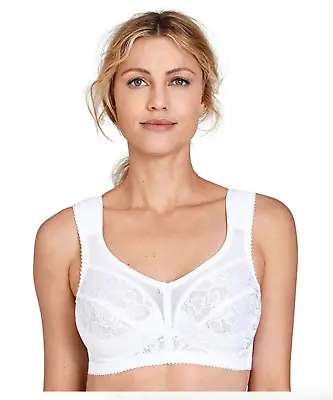 New Miss Mary Of Sweden White Full Cup Non Wired Non Padded Support Bra 2115 • £29.99