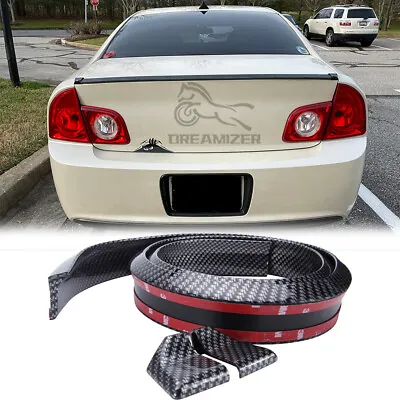 For Chevy Mailibu Carbon Fiber Rubber Spoiler Rear Wing Tail Roof Top Trim 59  • $23.43