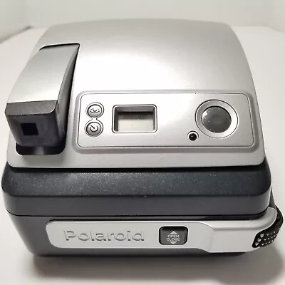 Polaroid One 600 Instant Film Camera Silver Hand Strap Tripod Ready Untested • $14.95