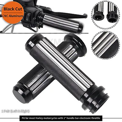CNC 1  Electronic Throttle Hand Grips For Harley Softail Touring Road King Glide • $28.98