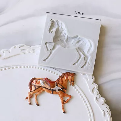 Horse Silicone Mould Fondant Cake Icing Chocolate Mold Sugarcraft Candy Baking • £3.25