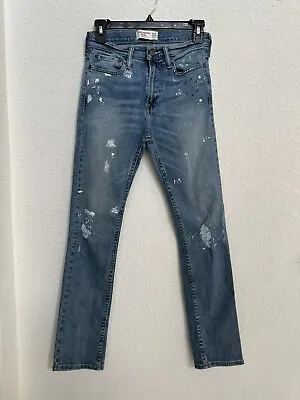 Abercrombie Kids Distressed Jeans Light Wash Boy Size 13/14 Slim • £20.08