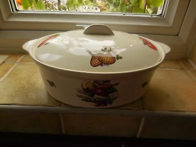 Casserole Dish With Lid VTG Egersund Norway 1950's. • £29.99