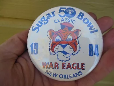 Vintage Auburn Tigers Vs Michigan Button Pin Pinback 1984 Sugar Bowl Bo Jackson • $34.95