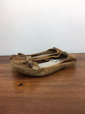 Merona Women’s Size 9 Tan Suede Slip On Loafers Moccasin Flats Tassels • $6.76