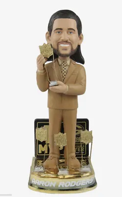 Aaron Rodgers Green Bay Packers 2021 4X MVP Bobblehead FOCO SOLD OUT NY Jets NIB • $88.99