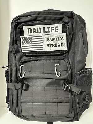 Dad Men’s Women’s Military Service USA Cargo Tactile Black Diaper Bag Backpack • $29.99