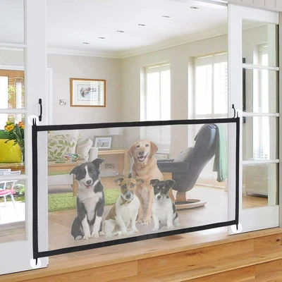 £9.89 • Buy Magic Retractable Dog Mesh Gate Pet Cat Fence Baby Child Safe Wide Adjustable