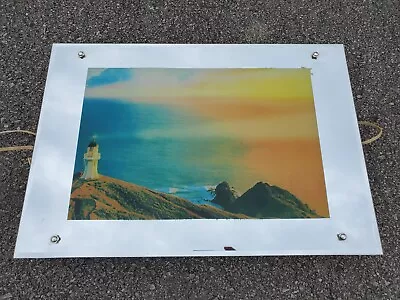 Vintage Motion Image Lamp Moving Picture Lighthouse Mirror Ocean Sound GREAT • $159.99