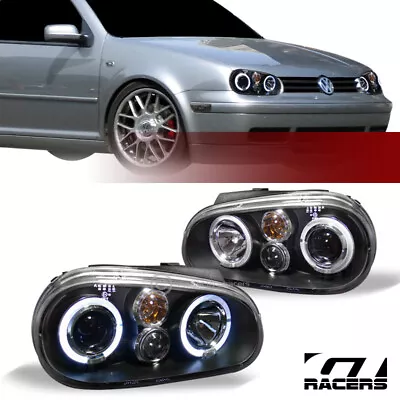 For 1999-2006 VW Golf/Gti MK4 Black Drl Halo Projector Headlights Signal Lamps • $160