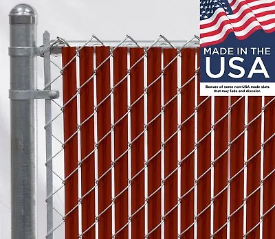 4 Ft High Redwood Wave Slat™ Single Wall Privacy Chain Link Fence Slats • $58.99