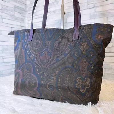 Etro Handbag Paisley Purple Nylon • $166.75