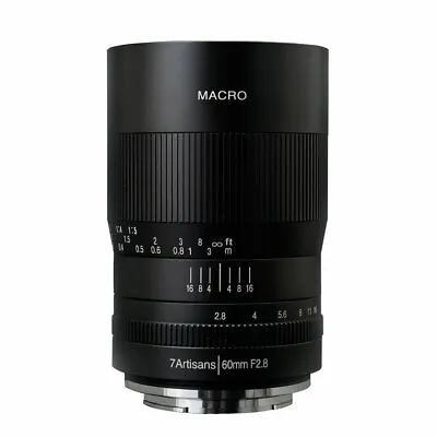 $237.82 • Buy 7artisans 60mm F2. 8 1:1 APS-C Magnification Macro Lens For Sony E Mount Camera