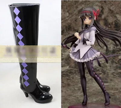 Anime Puella Magi Madoka Magica Homura Akemi Cosplay Shoes Boots Custom Made • $65