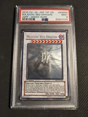 Yugioh Majestic Red Dragon ABPF-EN040 1st Edition Ghost Rare PSA 9 Mint! • £249.99