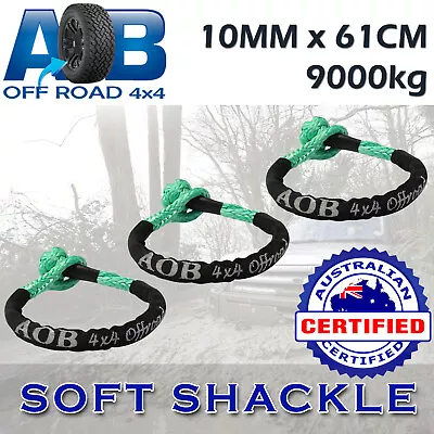 3 X AOB 10mm * 61cm Soft Shackle Recovery Gear Dyneema Winch ROPE 9000kg (9T) • $55