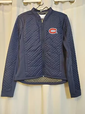 NHL Touch By Alyssa Milano Canadians Full Zip Jacket Quilted Size Large  • $24