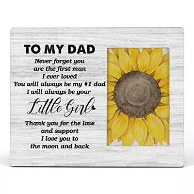 Dad Wood Picture Frame Gift Dad I Love You To The Moon And Back Wooden Photo ... • $21.90