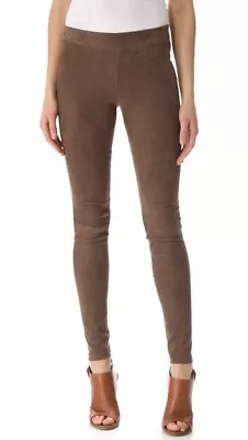 Vince Oak Garance Doré Zip Hem Goat Suede Leggings Pants $945 Xs • $140