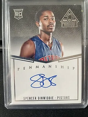 2014-15 Paramount Penmanship Spencer Dinwiddie RC Auto /99 • $50