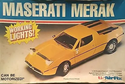 1972 Maserati Merak Usairfix 1/24 Scale Plastic Model Kit #8110 New Mib Lights • $39.95