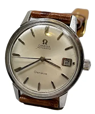 Vintage Omega Geneve Automatic Cal 5563 17J Mens Wristwatch Works Great • $399.99