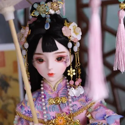62cm BJD Doll 1/3 Mechanical Joint Body Face Makeup With Chinese Ancient Clothes • $229.99