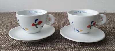 £66.06 • Buy 🔶️2 Illy Cappuccino Cup Saucer Marco Lodola Tazzine Ballerine Series Italy
