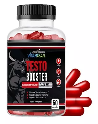 Testosterone Natural Booster For Men Male Fitnes Muscle Energy  60 Cp • $12.50