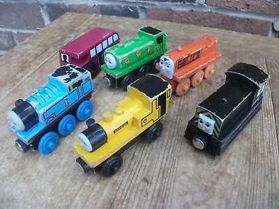  Wooden LEARNING CURVE ETC - Bundle Of PLAYWORN Thomas Tank Engine Trains  • £19.99