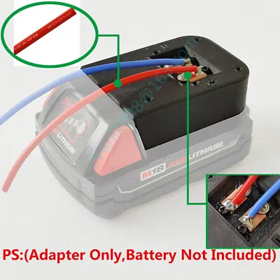 Milwaukee M18 Cordless Tools Li-ion Battery DIY Connection Adapter (Line#14AWG) • $15.16