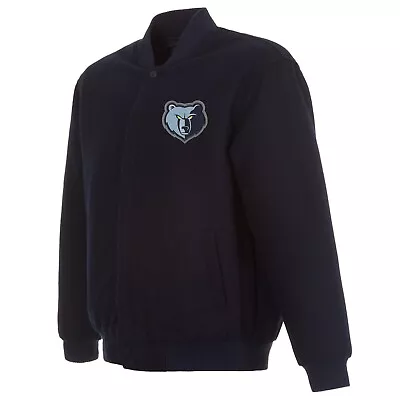 NBA Memphis Grizzlies JH Design Wool Reversible Jacket  2 Front Patches Logo • $139.99