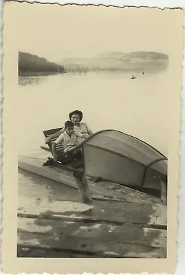 Antique Photo - Vintage Snapshot - Lake Pedal Boat - Pedal Boat Lake • $12.44