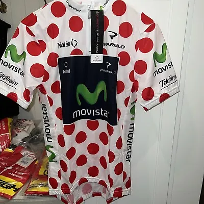Special Polka Dot Movistar Spain Cycling Team Jersey Nalini Size 5 New With Tag • $49.99