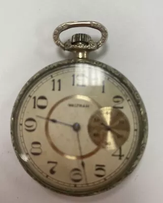 Vintage Waltham 14K Gold Filled 17 Jewels Open Face  Man’s Pocket Watch • $25