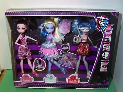 Monster High 3 Pack Dot Dead Gorgeous Dolls Draculaura Abbey Ghoulia Dolls-nrfb • $250