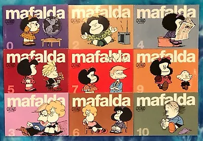 Lot Of 9 Vintage MAFALDA Comic - Quino  - Spanish Language / Español • $44.95