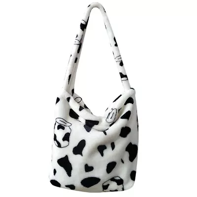  Shoulder Bags Women Plush Cow Printed Handbag Korean Version • £12.29