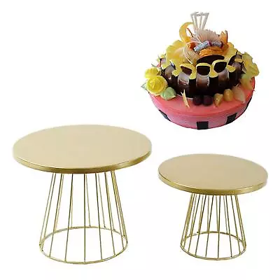 2 Pack Gold Cake Stand Kit Cupcake Holder Wedding Dessert Platter Plate • £41.72