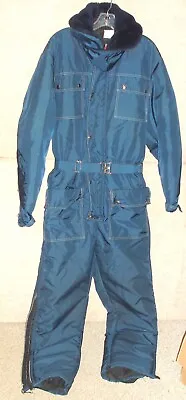 Vintage Men's Blue JCPenny Belted Snowmobile Suit  Size Medium Tall • $35