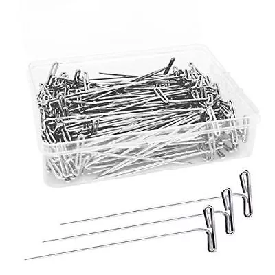 200Pcs T Pins 2 Inch Sewing Pins Stainless Steel Wig Pins For Wigs T-Pins • £8.27