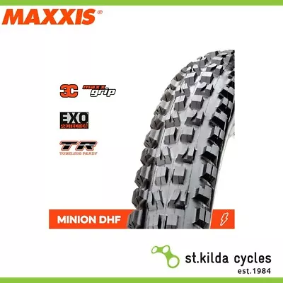 Maxxis Minion DHF Bike Tyre - 27.5 X 2.50 WT 3C Grip EXO TR Folding 60TPI - Pair • $223.95