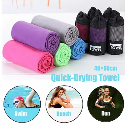 $14.99 • Buy Deluxe Microfiber Travel Towel Sport Beach Towels Ultra Absorbent & Quick Dry