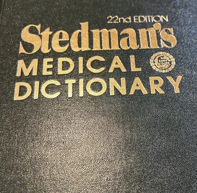 Illustrated Stedman's Medical Dictionary 22nd Edition Hardcover 1972 Indexed • $16.84