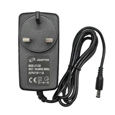 12V 2A AC / DC Adapter Charger Power Supply UK Plug For LED Light CCTV Camera • £6.49