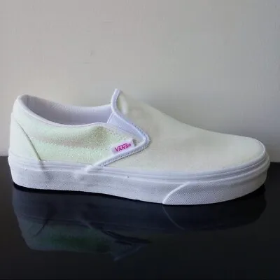 Vans Women's Classic Slip-On UV Glitter Sneaker In Lovely Pink / True White • $56.99