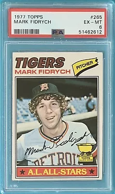 1977 Topps #265 Mark Fidrych PSA 6 Rookie Card Detroit Tigers The Bird • $49.97