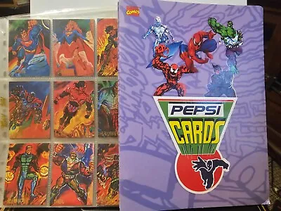 1995 Marvel & DC Pepsicards Complete Binder+Basic Set + Specials + Holograms • $325