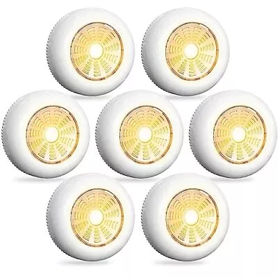 Tap Light Push Light 7 Pack Puck Lights Battery Operated Small Portable Night • $12.29